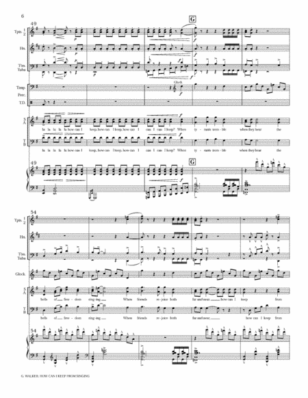 How Can I Keep from Singing? (Downloadable SATB Brass Version Full Score)