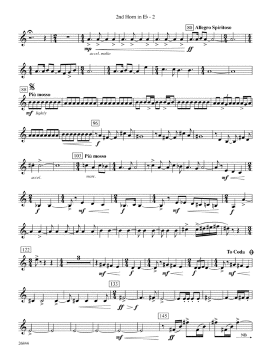 Foundation: (World Part) 2nd Horn in E-flat Concert Band scores gallery preview page 2