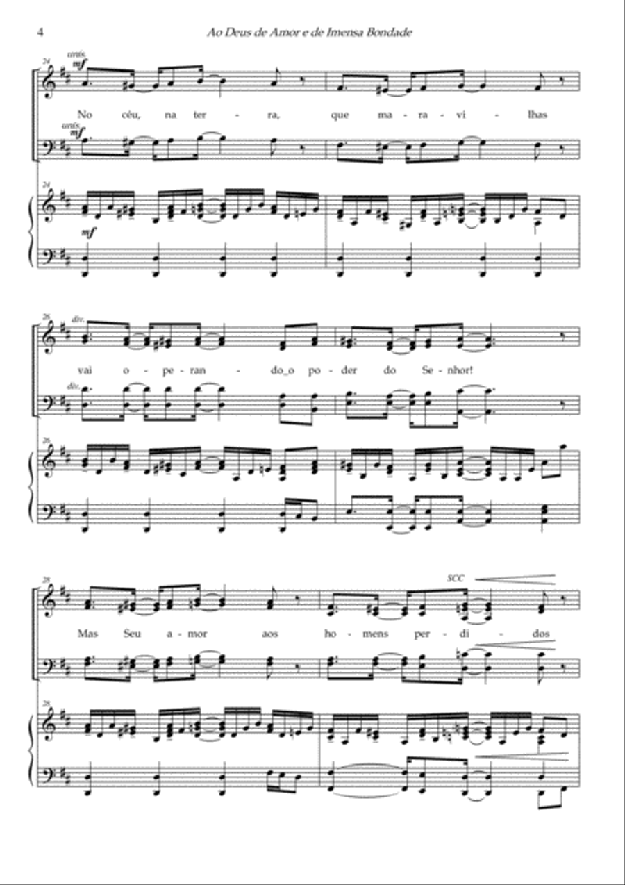 Ao Deus de Amor e de Imensa Bondade 4-Part scores gallery preview page 4