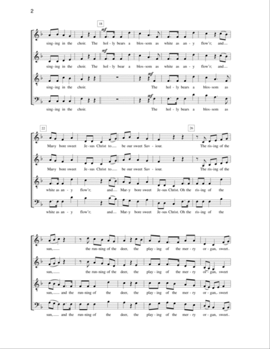 The Holly and the Ivy 4-Part scores gallery preview page 2