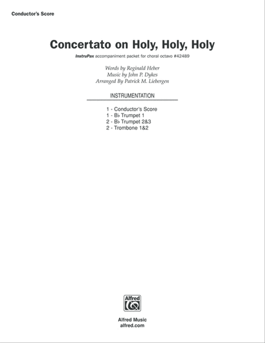 Concertato on Holy, Holy, Holy: Score Choir scores gallery preview page 1