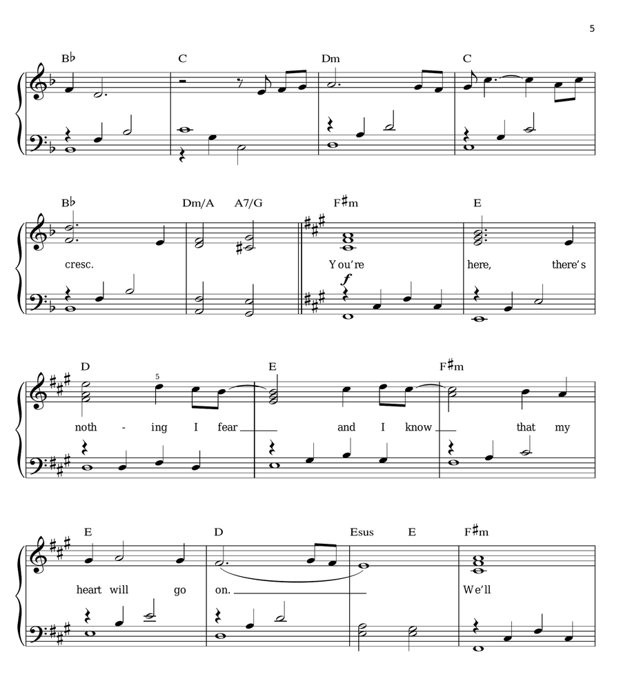 My Heart Will Go On (Love Theme from Titanic) Easy Piano scores gallery preview page 5