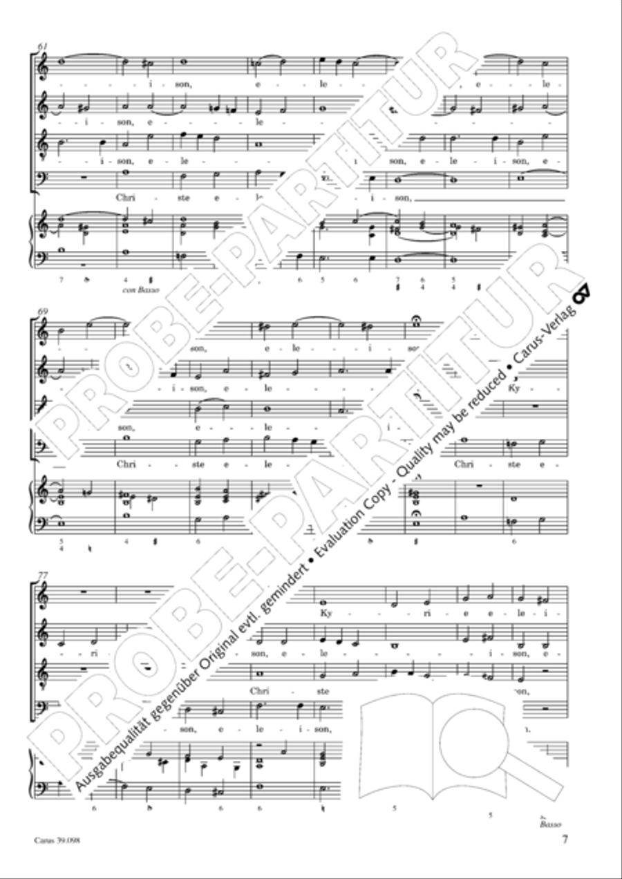 Missa brevis 4-Part scores gallery preview page 8
