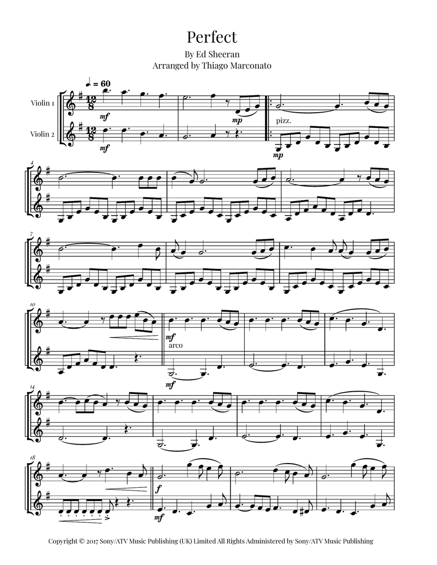 Perfect String Duet scores gallery preview page 1