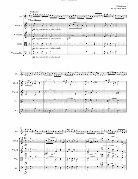 Jenkinson Elfentanz (Elves Dance ) for Solo Violin and String Orchestra/Quartet image number null