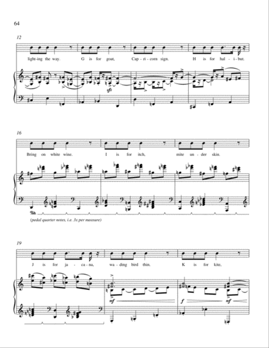 The Alphabestiary from Garden Party Baritone Voice scores gallery preview page 3