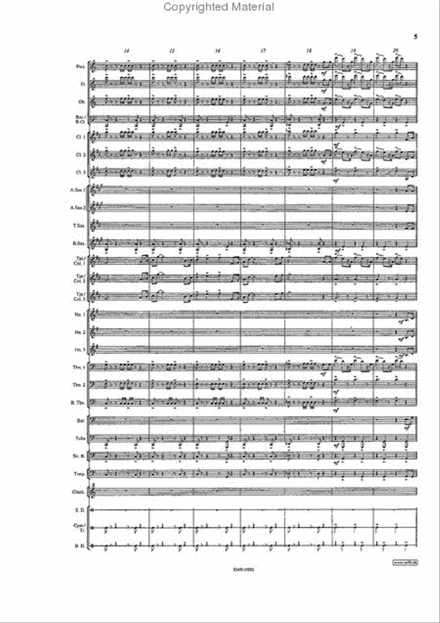 The Raiders March Concert Band scores gallery preview page 5
