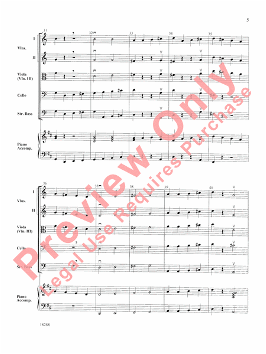 First Scale March String Orchestra scores gallery preview page 6