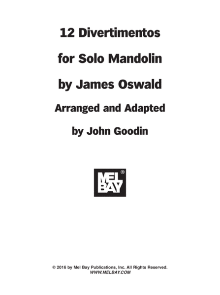 12 Divertimentos for Solo Mandolin