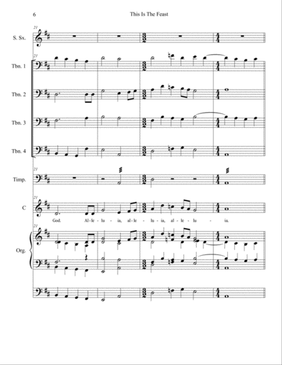 This Is The Feast Unison Choir scores gallery preview page 6