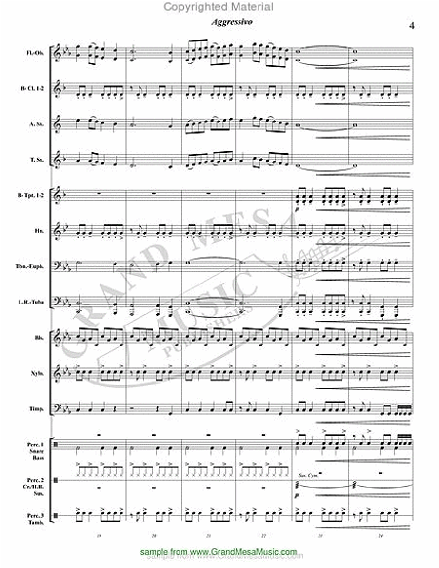 Aggressivo Concert Band scores gallery preview page 5