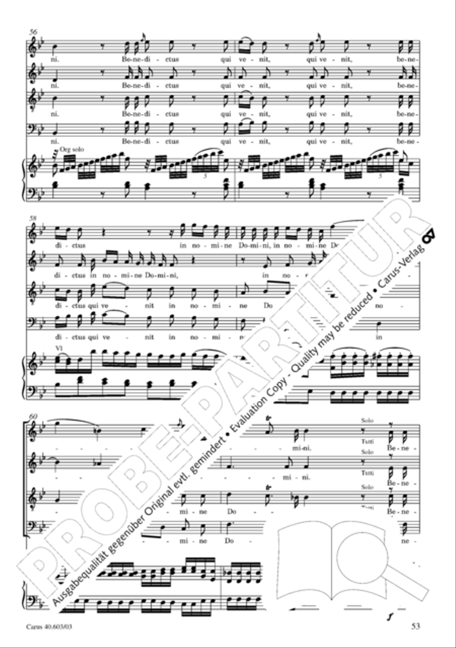 Grosse Orgelsolomesse in Es 4-Part scores gallery preview page 54