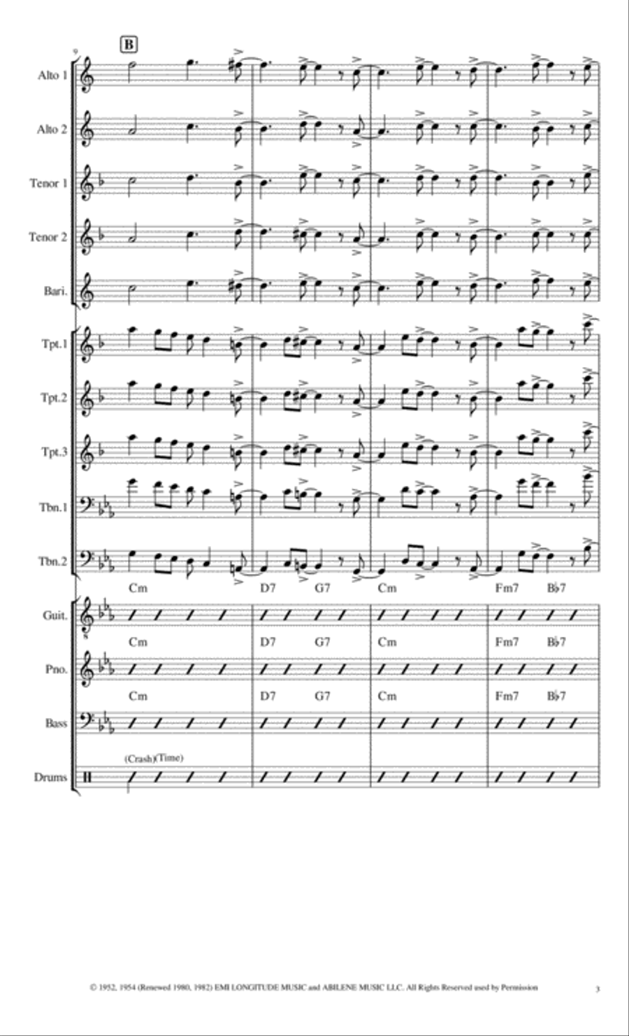 Lullaby Of Birdland Small Ensemble scores gallery preview page 3