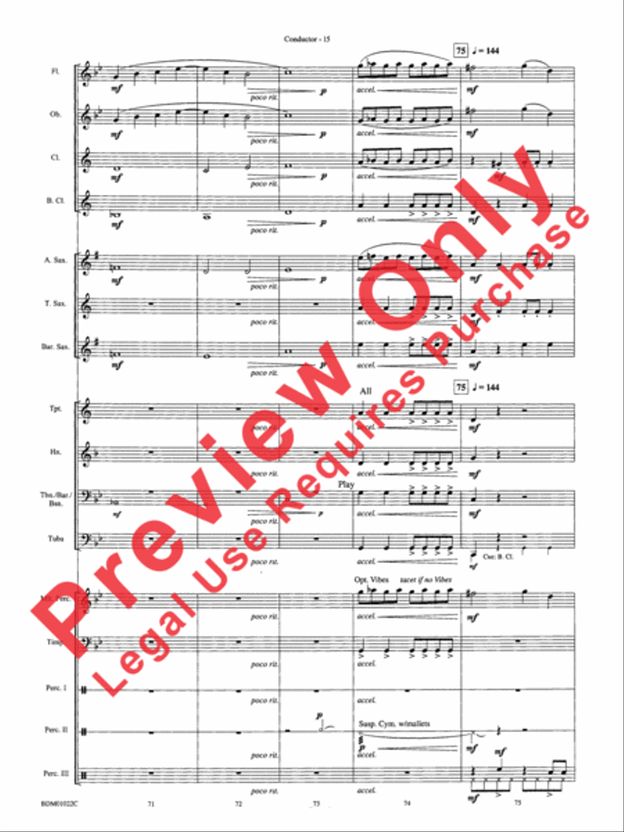 Dark Adventure Concert Band scores gallery preview page 17