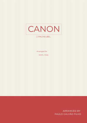 Book cover for CANON IN D - VIOLIN & VIOLA