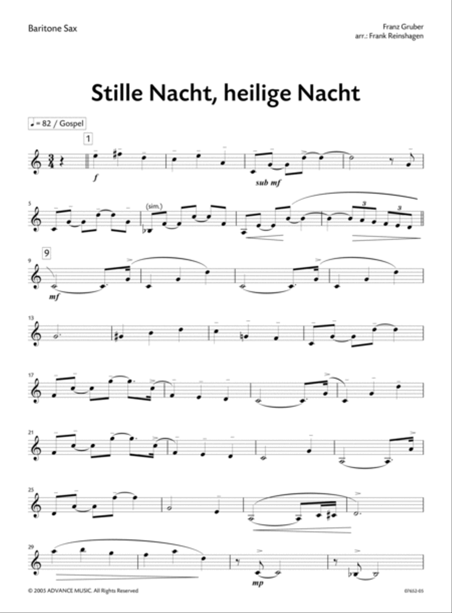 Stille Nacht, heilige Nacht Small Ensemble scores gallery preview page 2