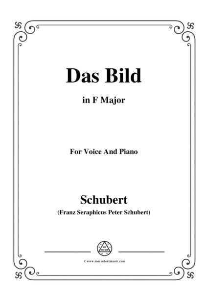 Schubert-Das Bild,in F Major,Op.165 No.3,for Voice and Piano image number null