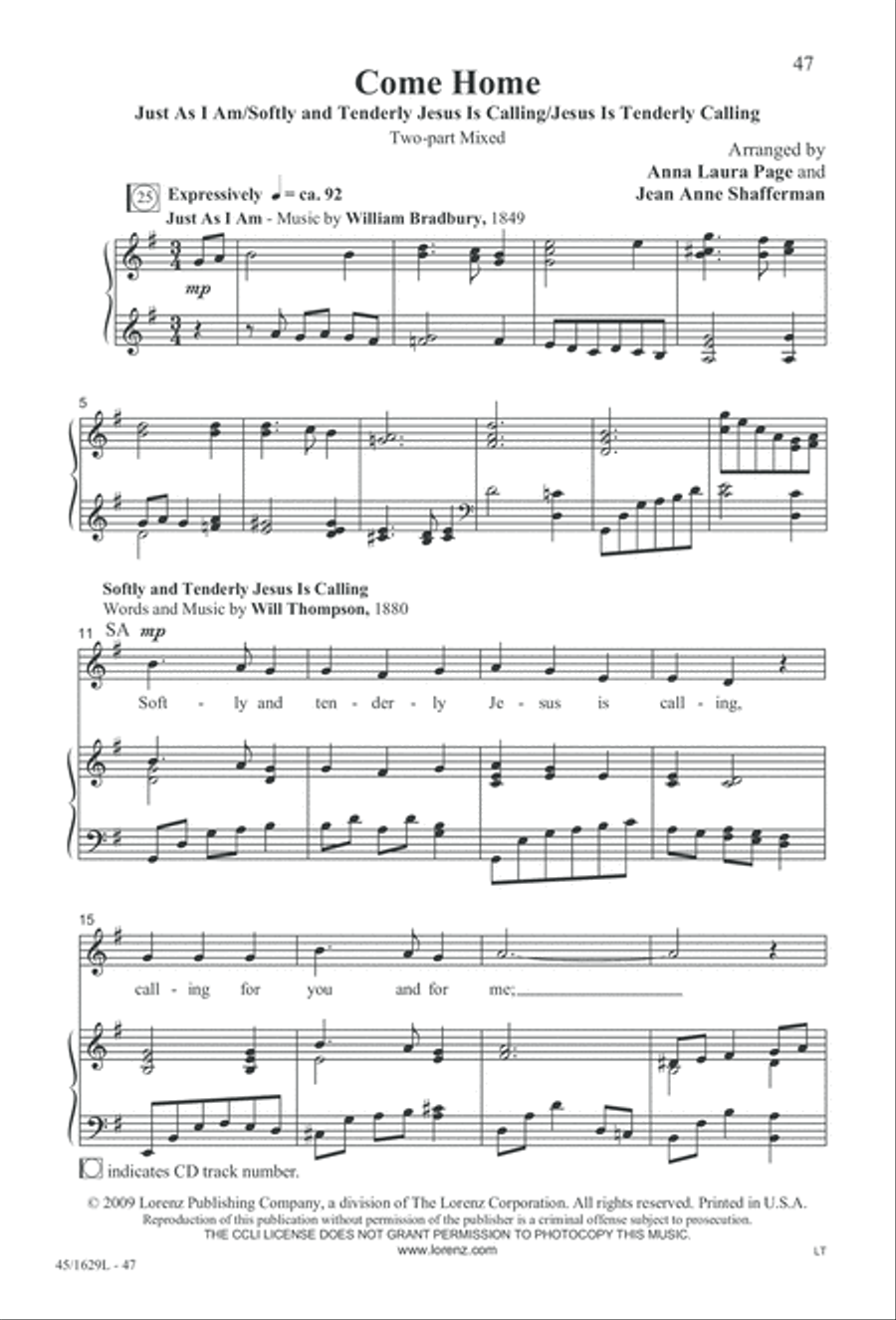Hymns We Love to Sing, Vol. 2 3-Part scores gallery preview page 47