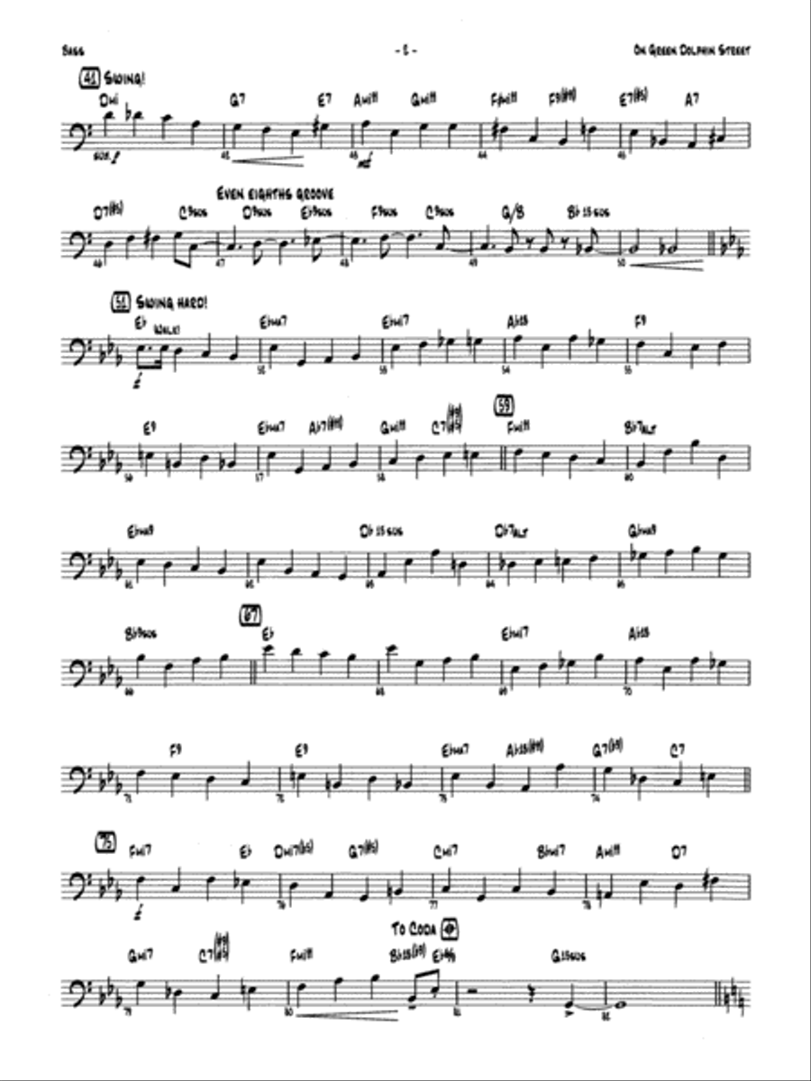 On Green Dolphin Street: String Bass Jazz Ensemble scores gallery preview page 2
