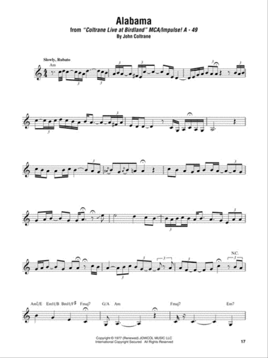 John Coltrane – Omnibook Alto Saxophone scores gallery preview page 6