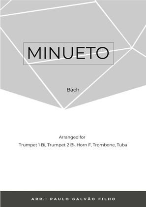 Book cover for MINUETO - BACH – BRASS QUINTET
