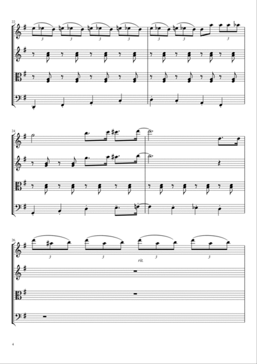 Happy Birthday (String Quartet) String Quartet scores gallery preview page 4
