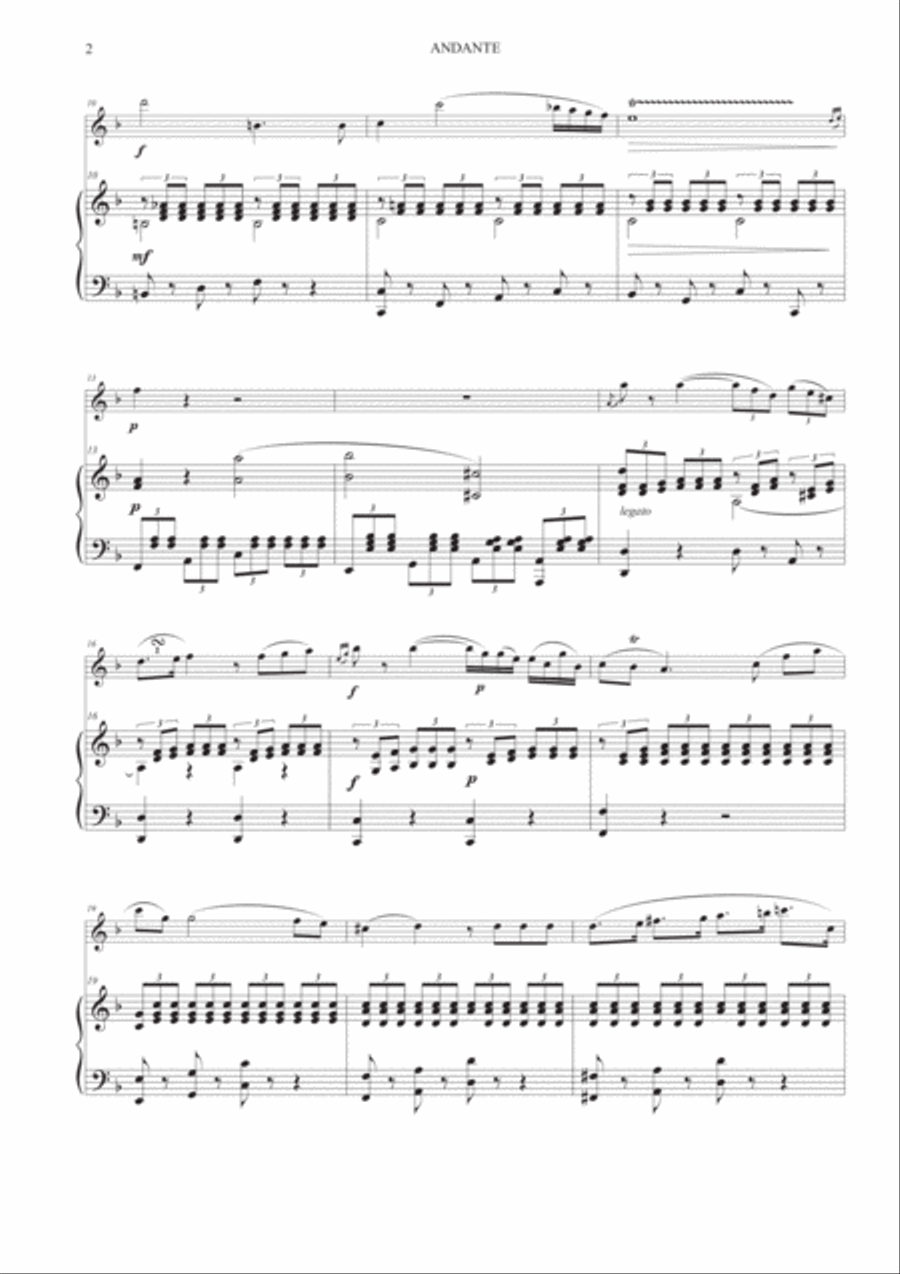 Andante from Concerto No. 21 for Oboe and Piano image number null
