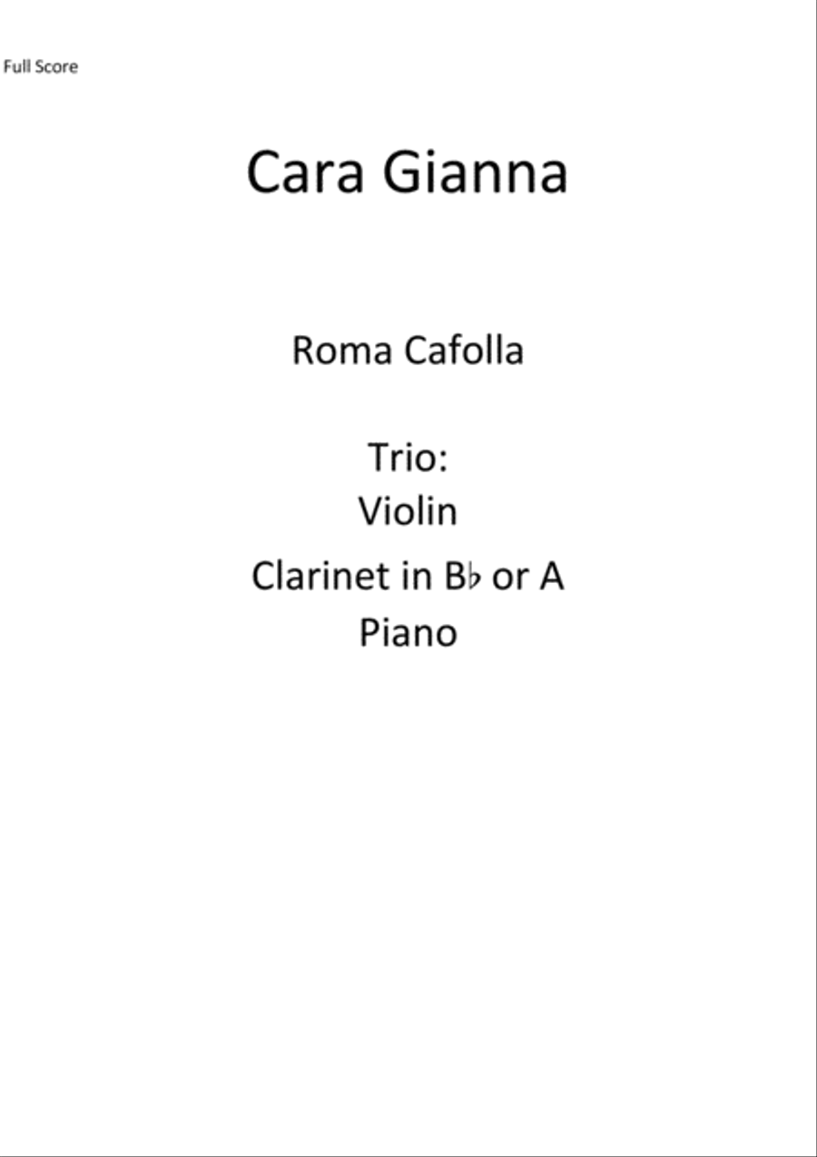 Cara Gianna Trio Violin scores gallery preview page 1