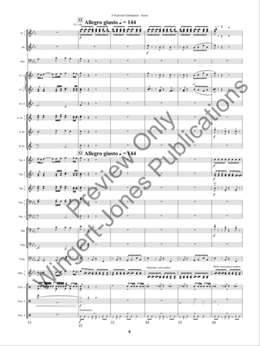 A Festival Celebration A Festival Celebration Concert Band scores gallery preview page 9