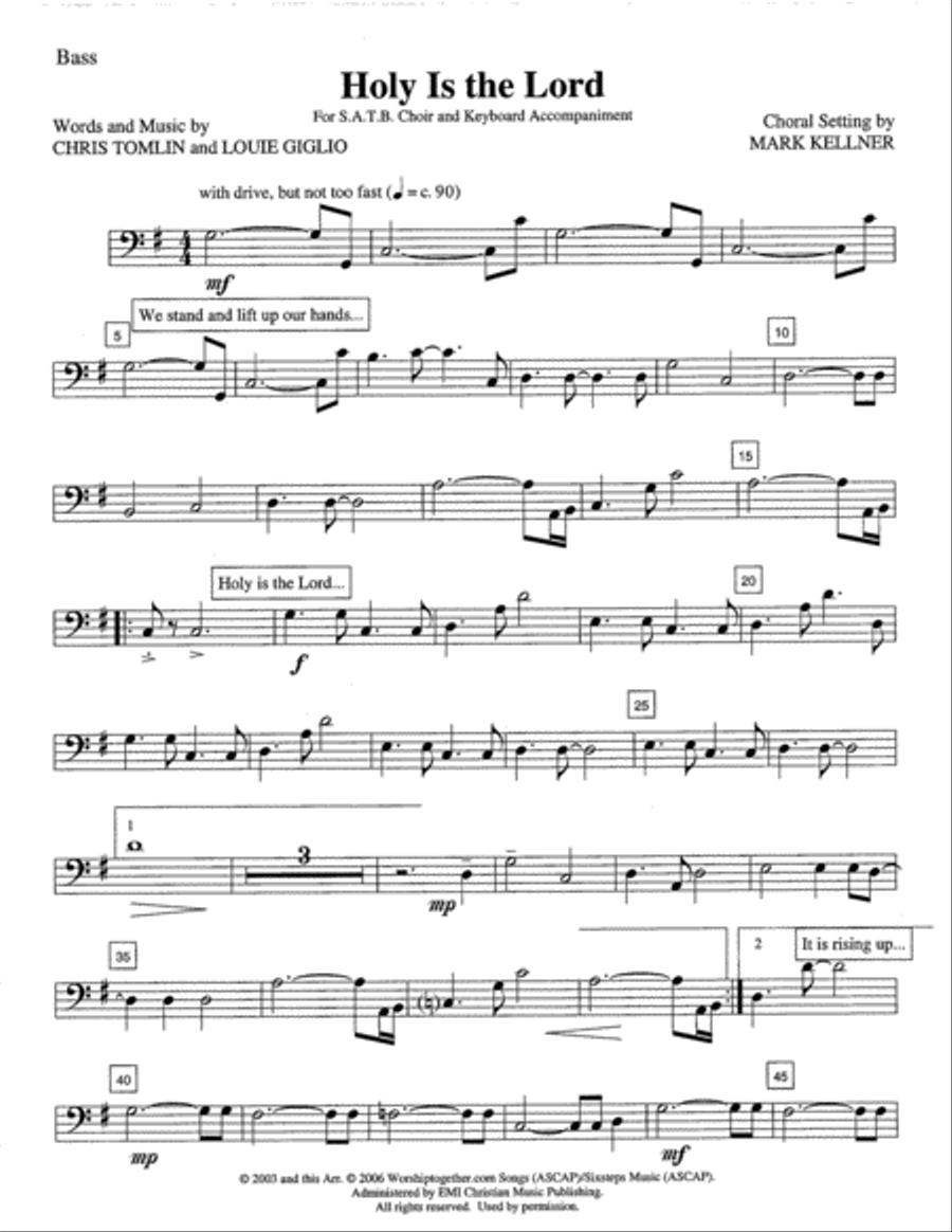 Holy Is the Lord Set of Parts scores gallery preview page 4