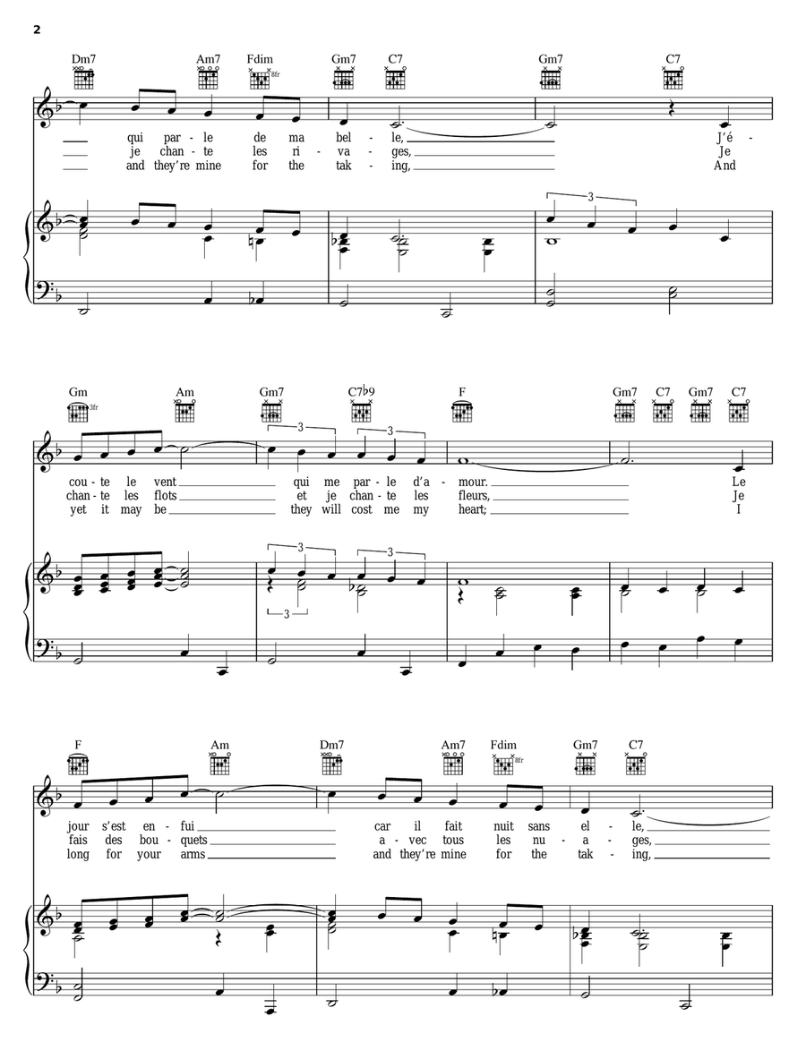 Serenade Portugaise Piano, Vocal, Guitar scores gallery preview page 2