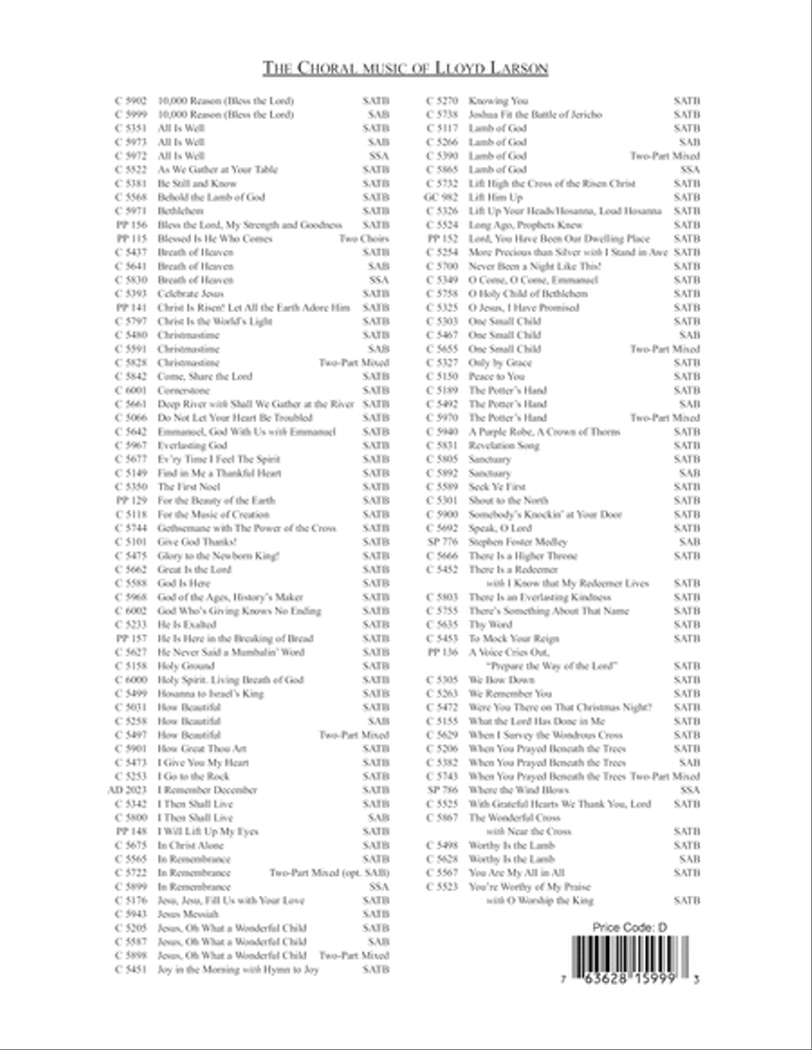 10,000 Reasons (Bless the Lord) 4-Part scores gallery preview page 12