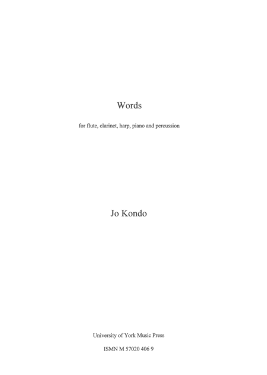 Words Words Clarinet scores gallery preview page 1
