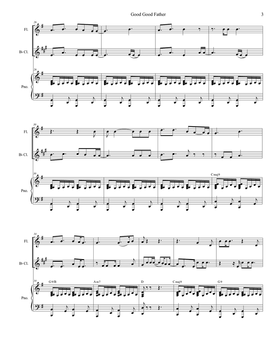 Good Good Father Good Good Father Woodwind Duet scores gallery preview page 3
