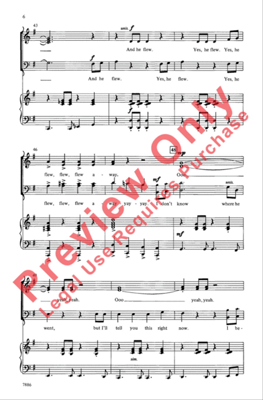 On the Roof (I Saw Santa Claus) 4-Part scores gallery preview page 6