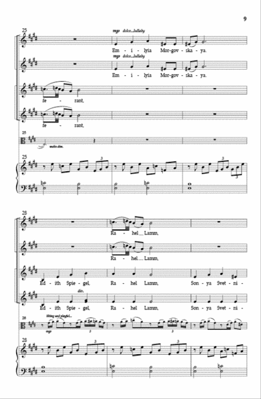 Reflections from Yad Vashem (Vocal Score) SSAA scores gallery preview page 8