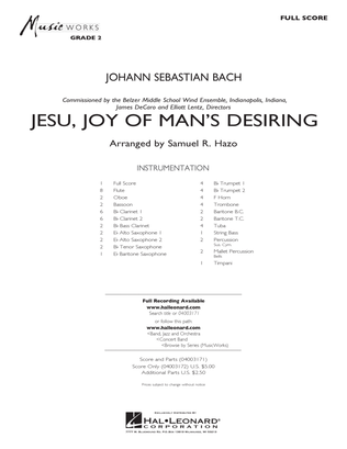 Jesu, Joy Of Man's Desiring - Full Score