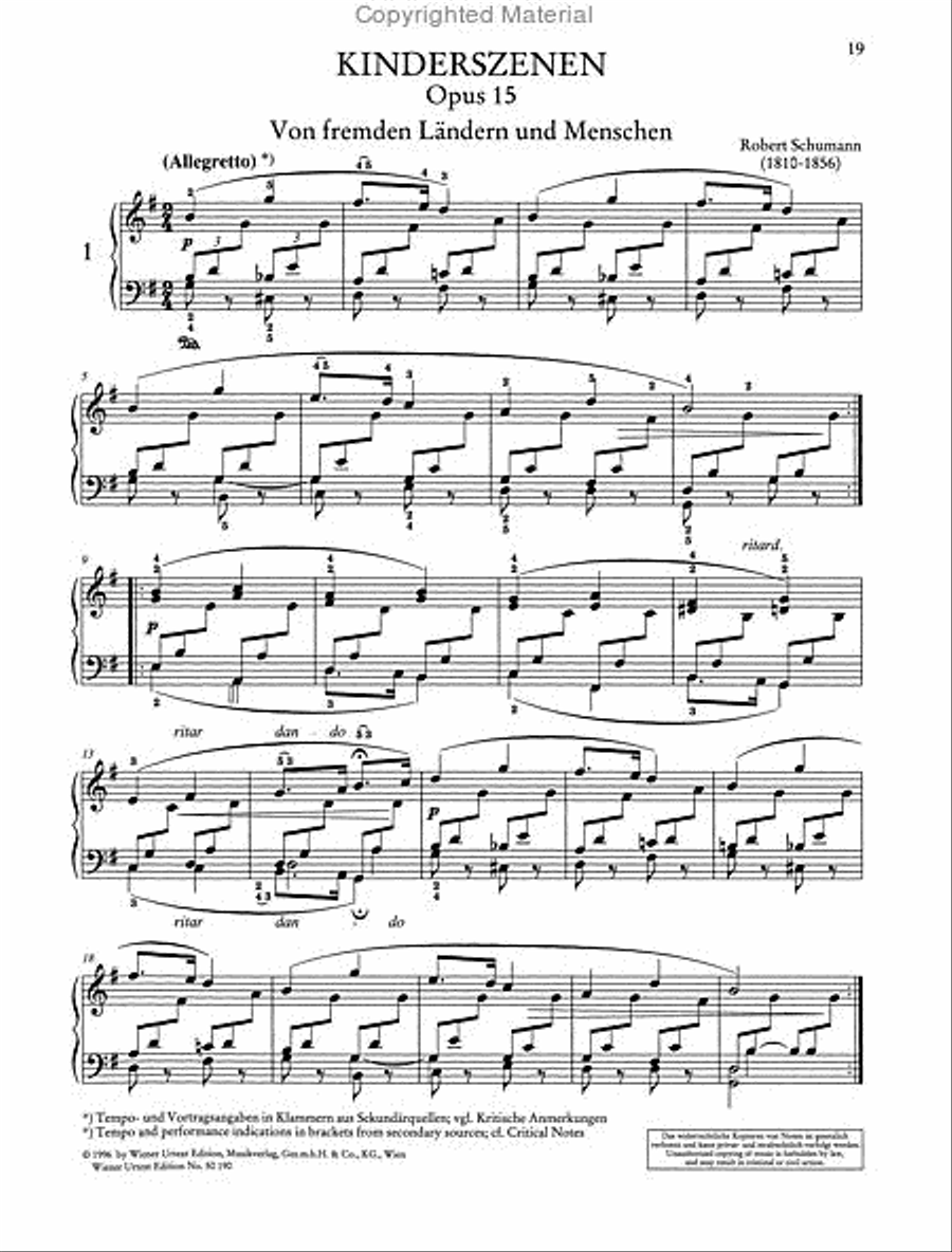 Kinderszenen, Urtext (with critical notes) Chamber Music scores gallery preview page 2