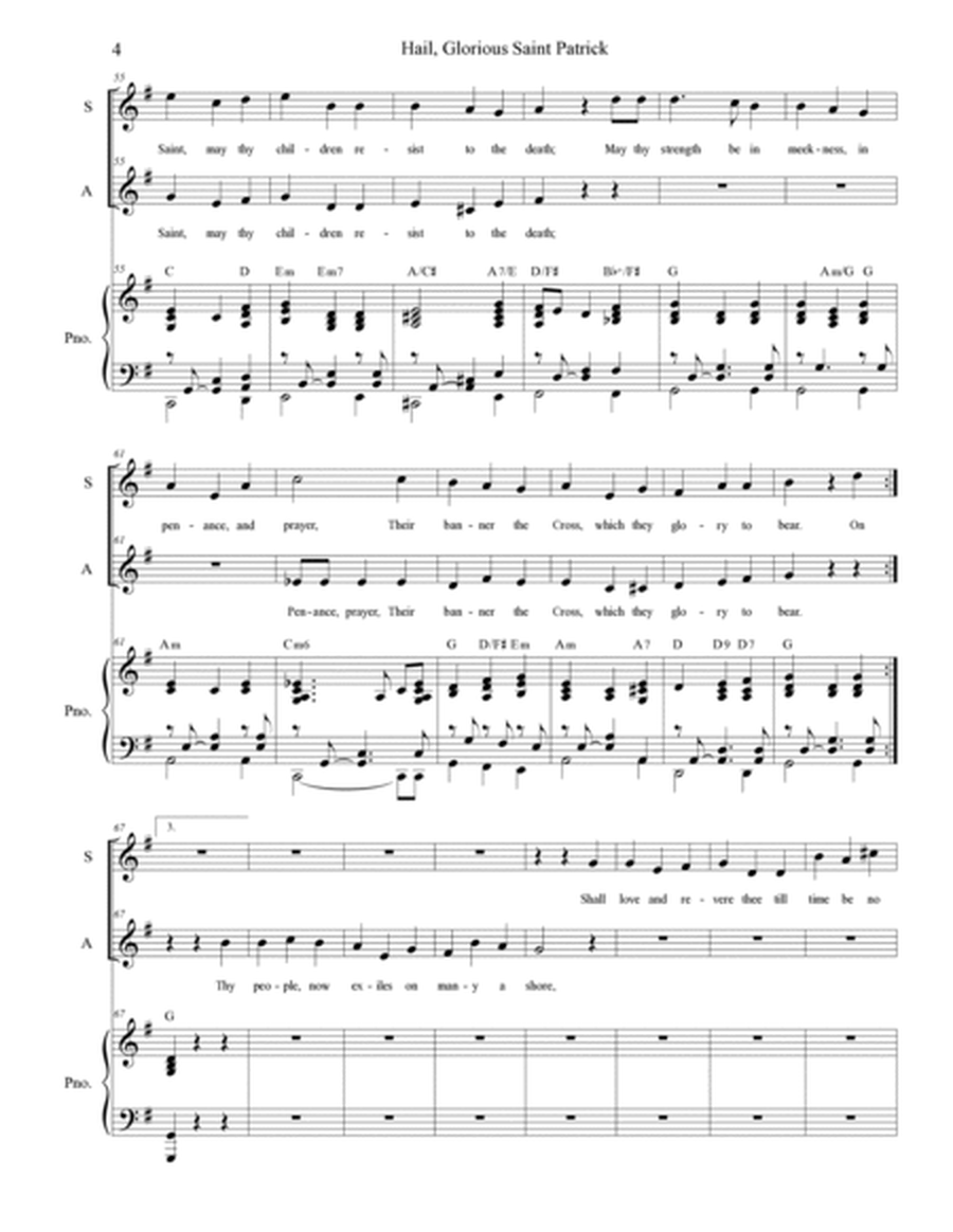 Hail, Glorious Saint Patrick (for 2-part choir - (SA) image number null