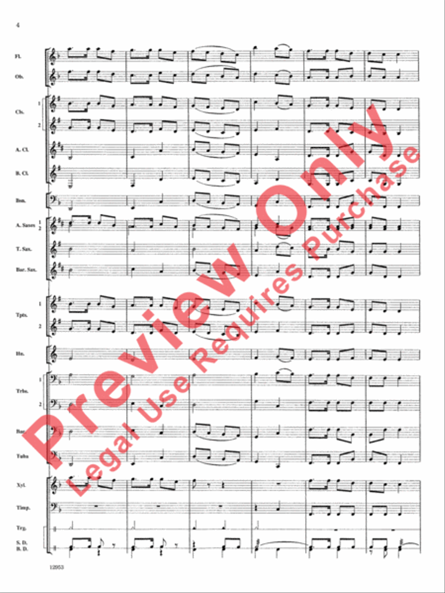 English Folk-Song Fantasy Concert Band scores gallery preview page 5