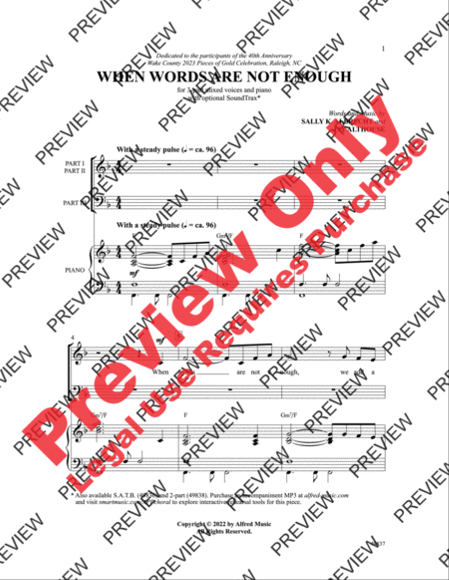 When Words Are Not Enough 3-Part scores gallery preview page 2