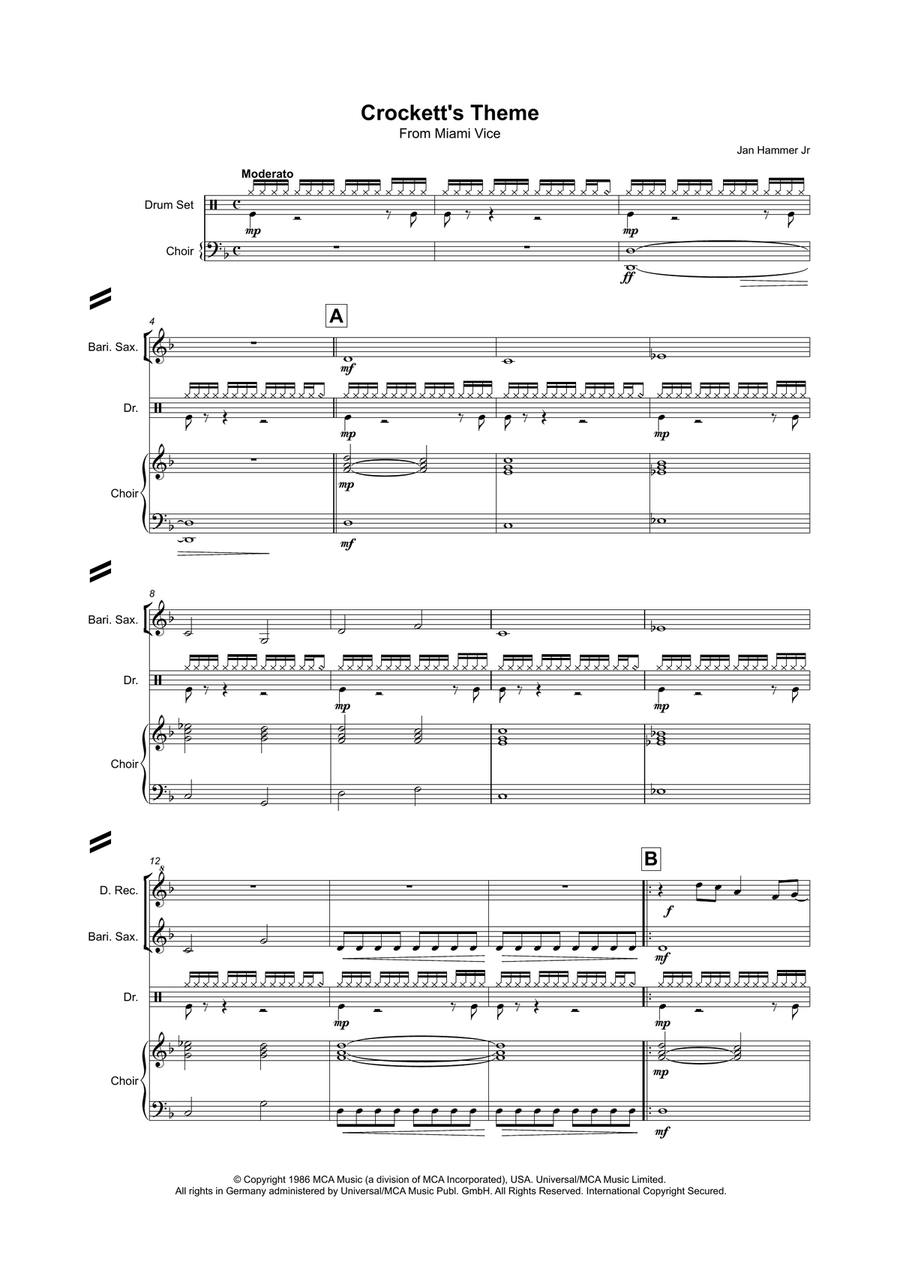 Crockett's Theme Soprano Recorder scores gallery preview page 2