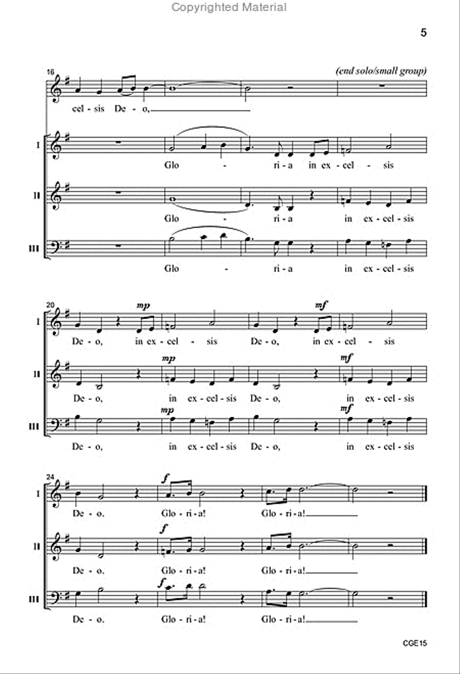 Three A Cappella Latin Settings (Three-part Mixed) 3-Part scores gallery preview page 4