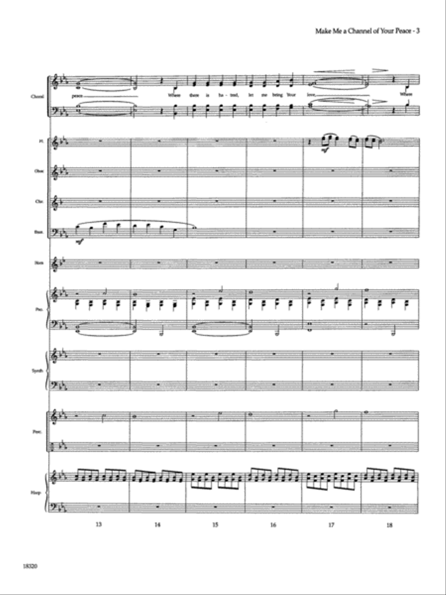 Make Me a Channel of Your Peace Choir scores gallery preview page 4
