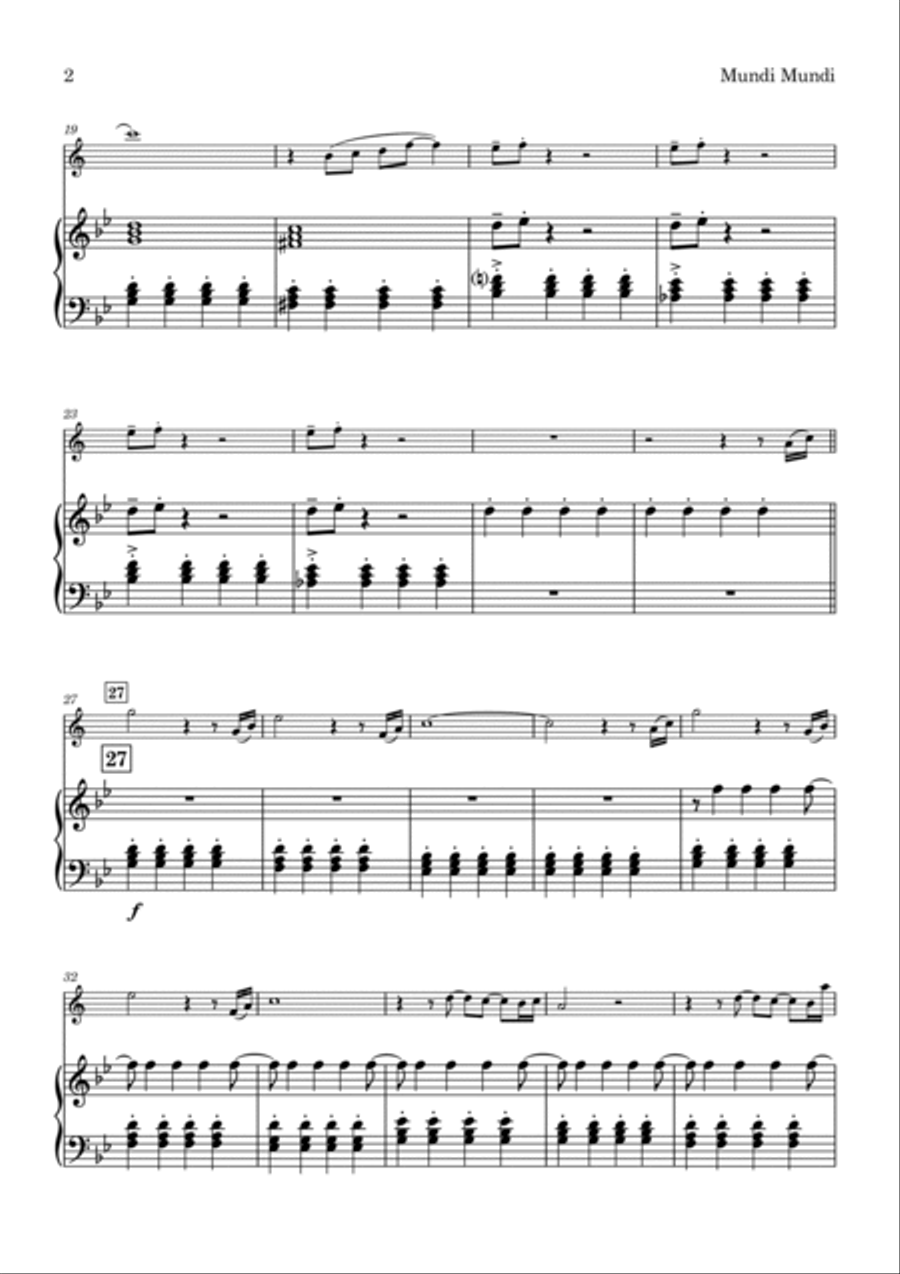 Mundi Mundi Clarinet Solo scores gallery preview page 3