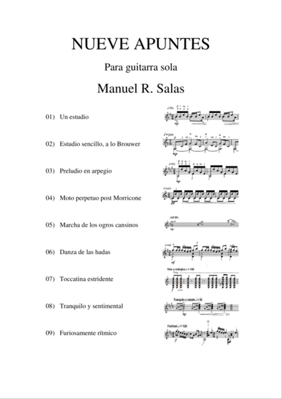 Nueve apuntes Nueve apuntes Guitar Solo scores gallery preview page 3