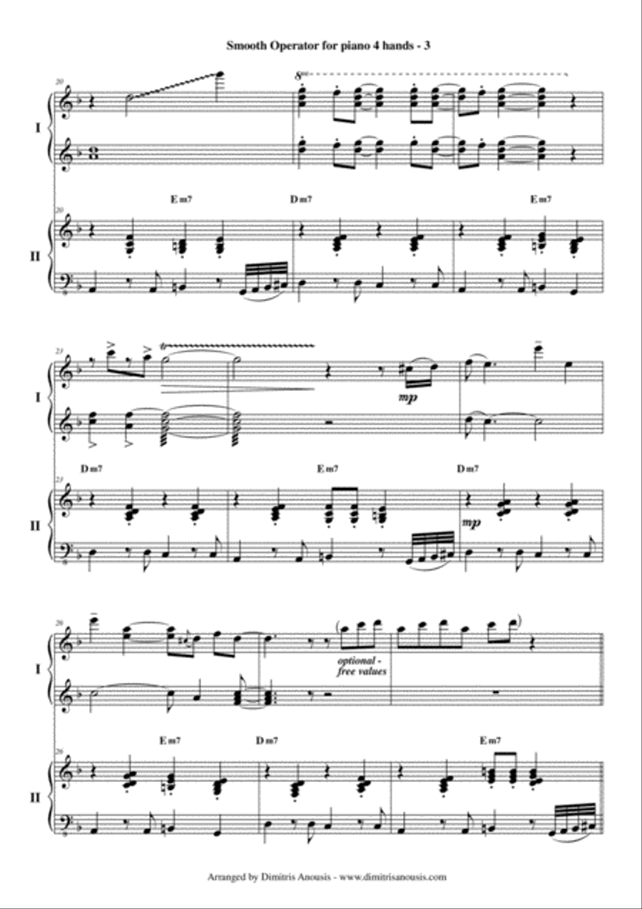 Smooth Operator 1 Piano, 4-Hands scores gallery preview page 5