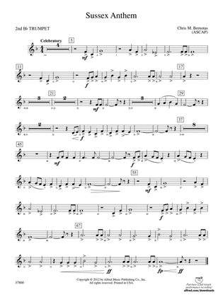 Sussex Anthem: 2nd B-flat Trumpet
