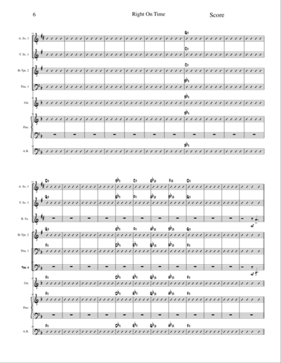 Right On Time Right On Time Jazz Ensemble scores gallery preview page 6