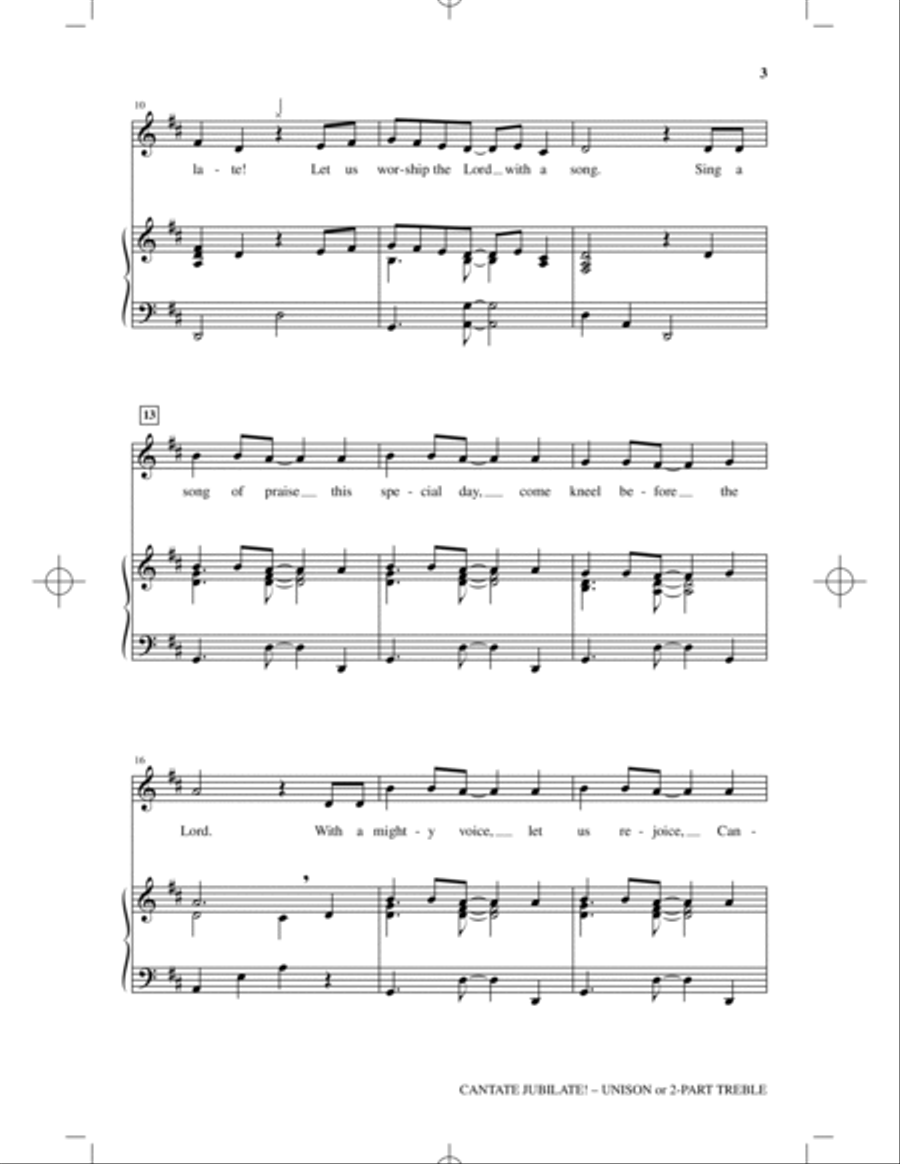Cantate Jubilate! Cantate Jubilate! Children's Choir scores gallery preview page 2